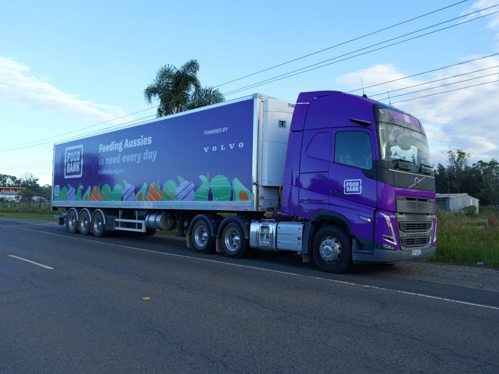 Foodbank NSW and ACT Volvo FH I-Save and refrigerated trailer