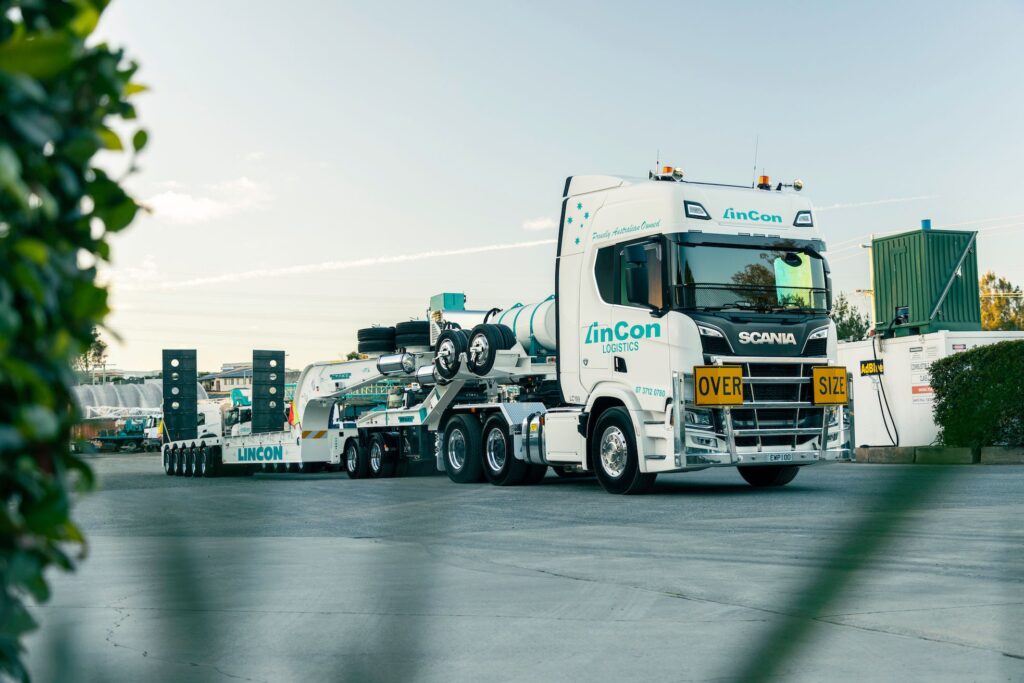 LinCon Scania prime mover with heavy-haul low-loader