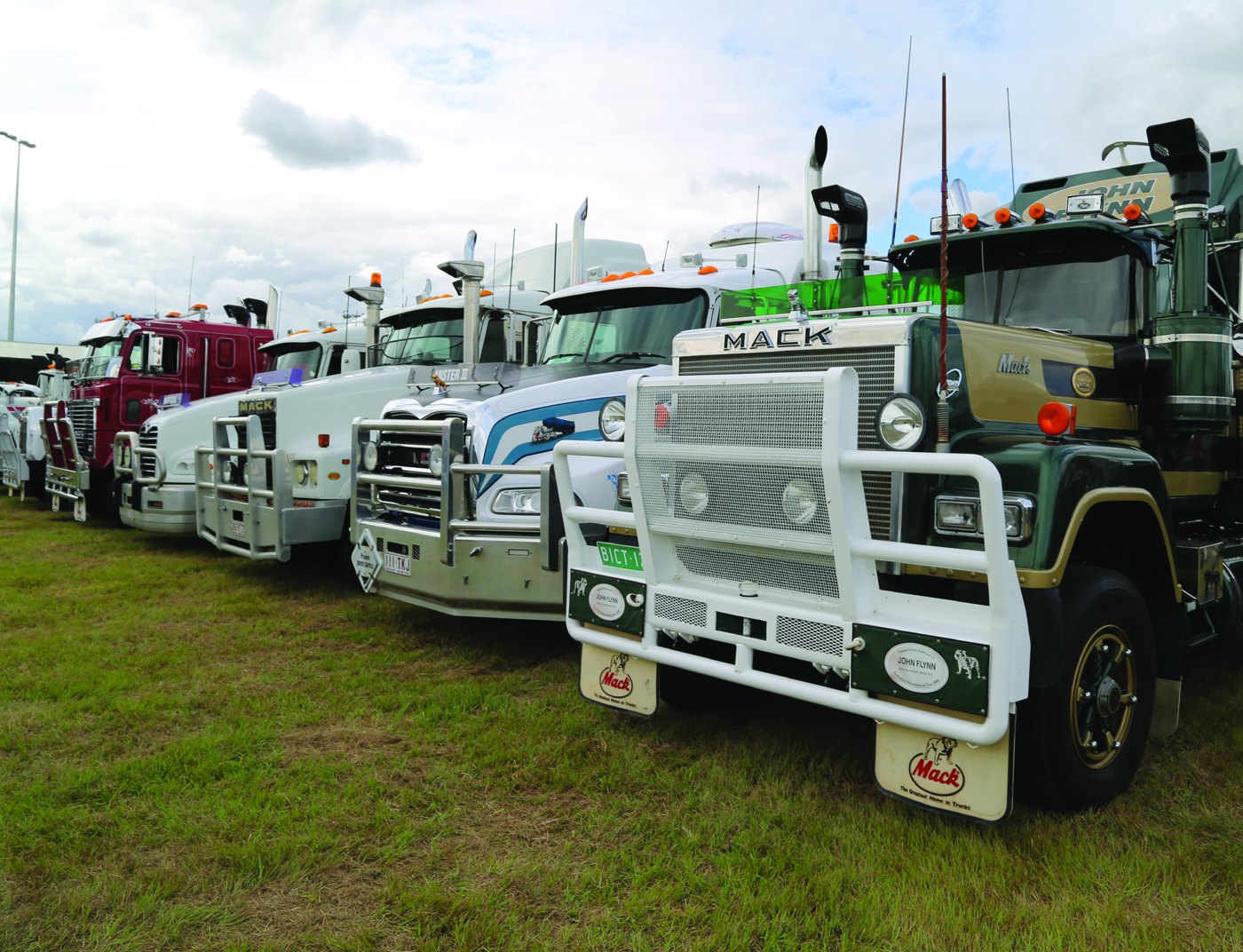 Kilcoy Truck Show 2016 — trucking families and wooden trophies — archive photograph 3
