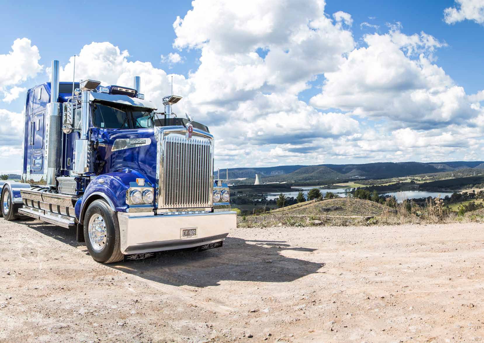 Blingworkin: Kelly Muir and C & A Forrest Haulage’s Kenworth T909 — original archive photograph