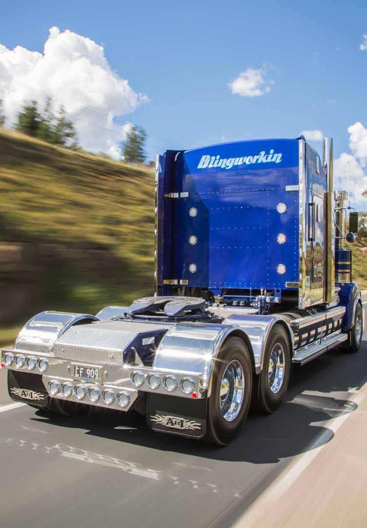 Blingworkin: Kelly Muir and C & A Forrest Haulage’s Kenworth T909 — original archive photograph