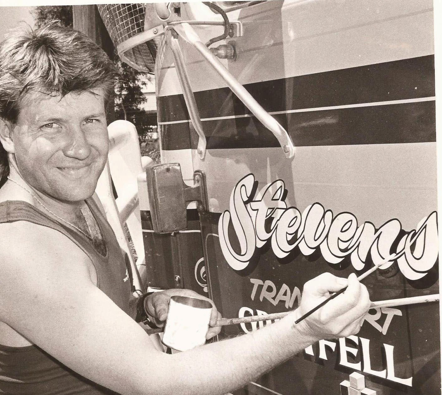 Stroke of Genius — Tony Gibbs and Truckwriters — archive photograph 3